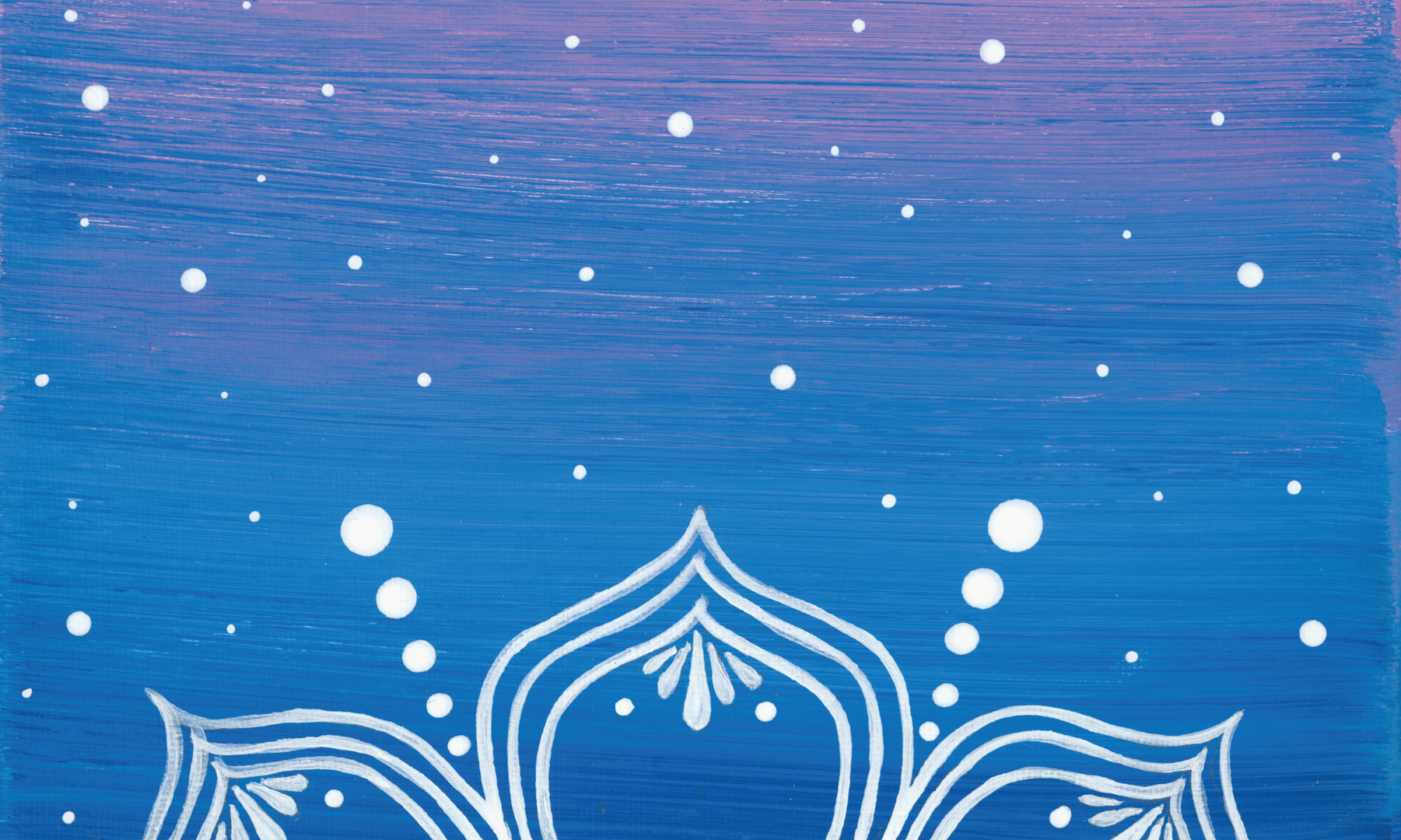 Night, star, sky, mandala, pattern, art, paint, whimsical