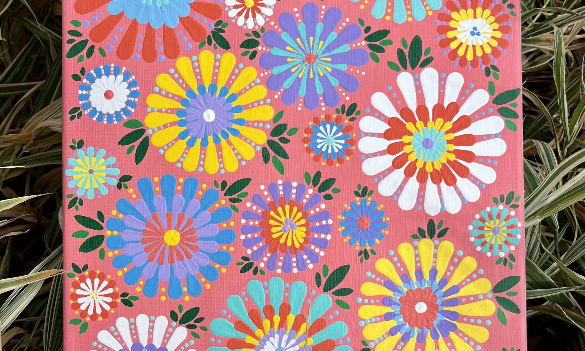 flower, power, pink, fun, funky, pattern, design, mandala